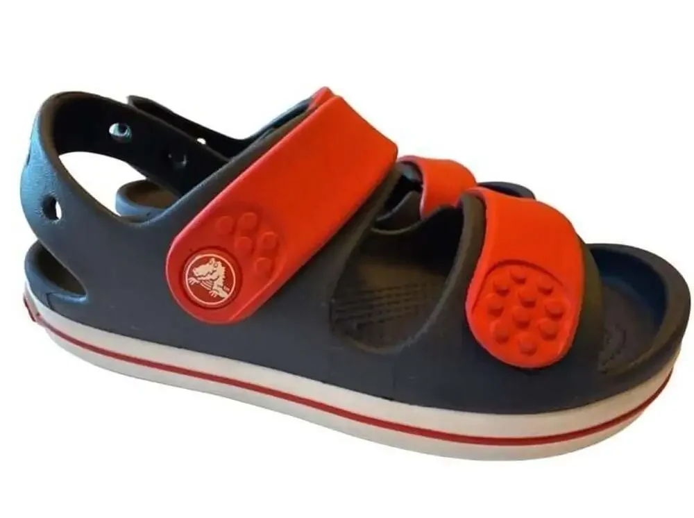 Crocs Crocband Cruiser Sandal Navy Varsity Red Size J 3